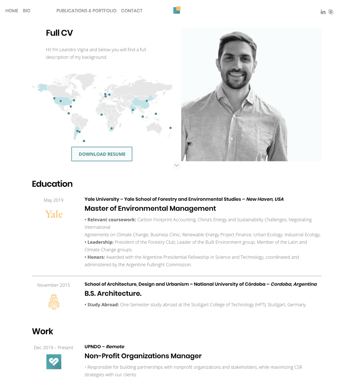 Screen Shot 2020-07-10 at 9.39.52 PM Leandro Vigna Full CV website page curriculum